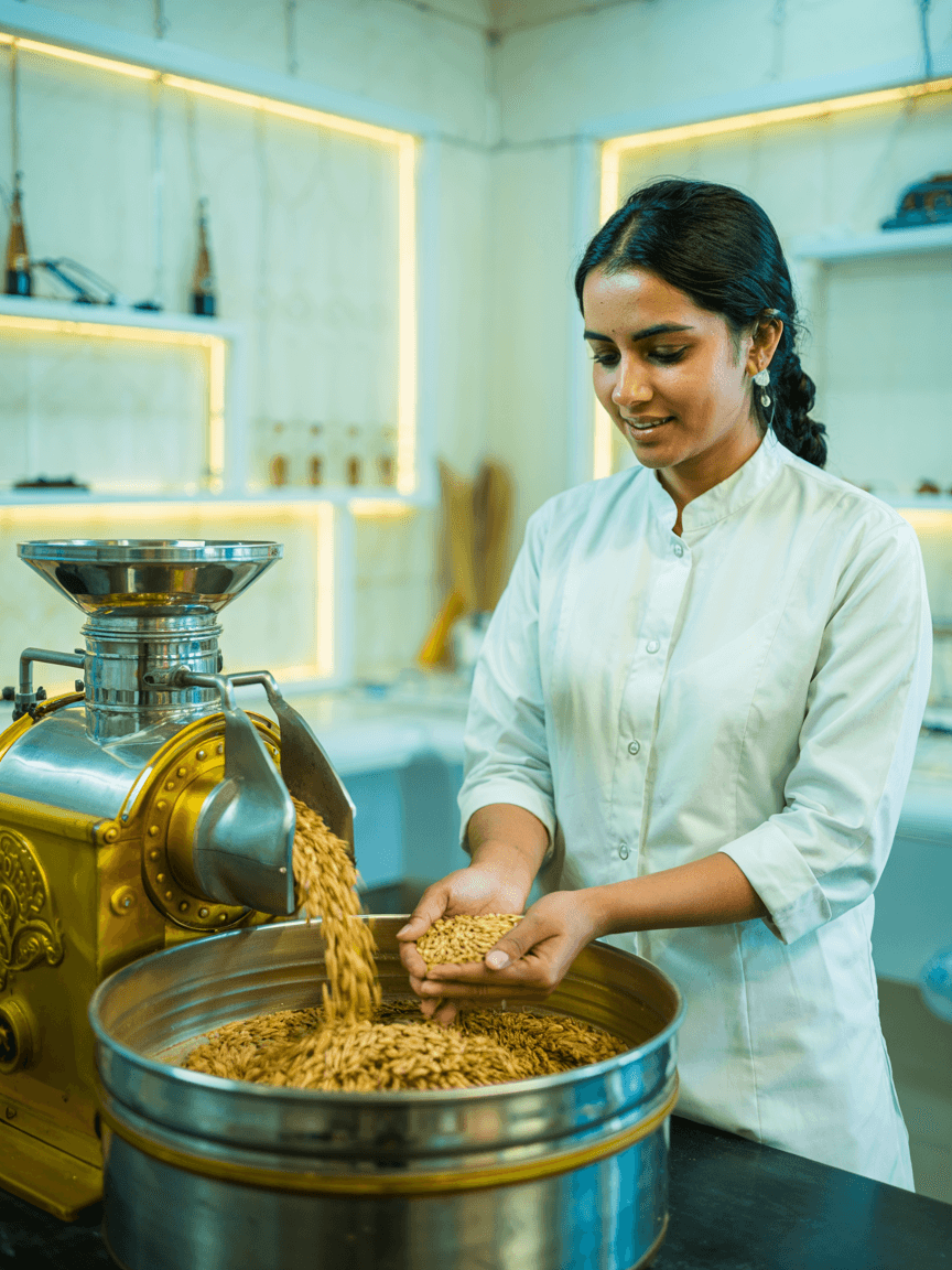 Illustration of wheat, flour and household purchasing decisions